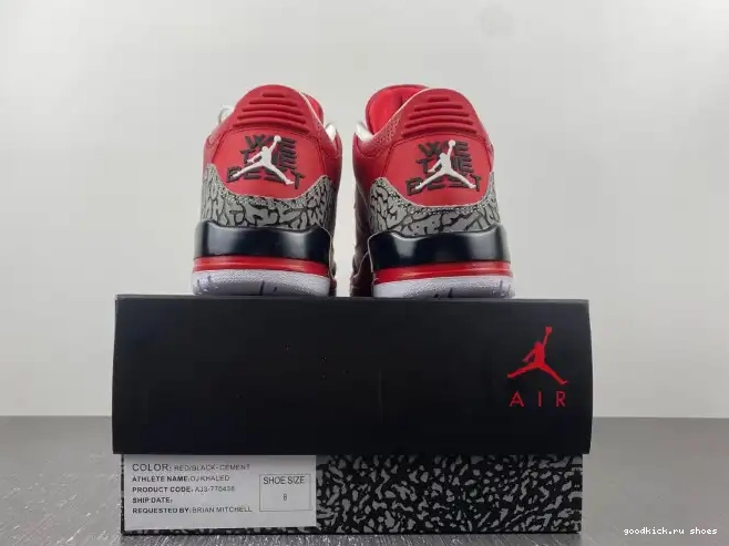 Rep Grateful Jordan Retro 3 Khaled AJ3-770438 DJ Air 0611